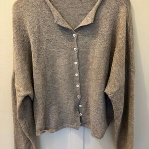 Elegant Tan Women's Cardigan